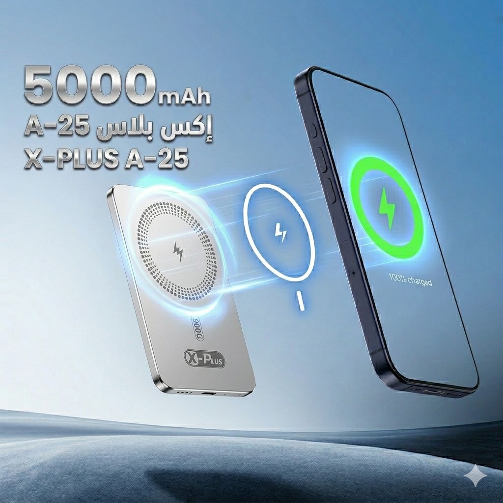 بور بنك وير لس سلم (X-Plus - 5000 mah )